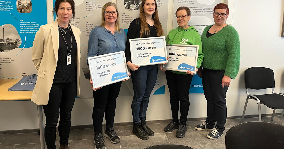 L hiTapiola It Lahjoittaa Yhteens 40 000 Alueensa 4H yhdistyksille l-hitapiola-it-lahjoittaa-yhteens-40-000-alueensa-4h-yhdistyksille
