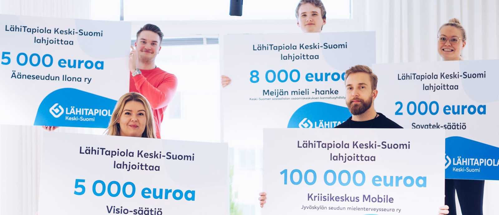 LähiTapiola Keski-Suomen lahjoitukset syksy 2021
