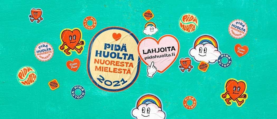 Pidä huolta -kampanjan tunnus kuvassa